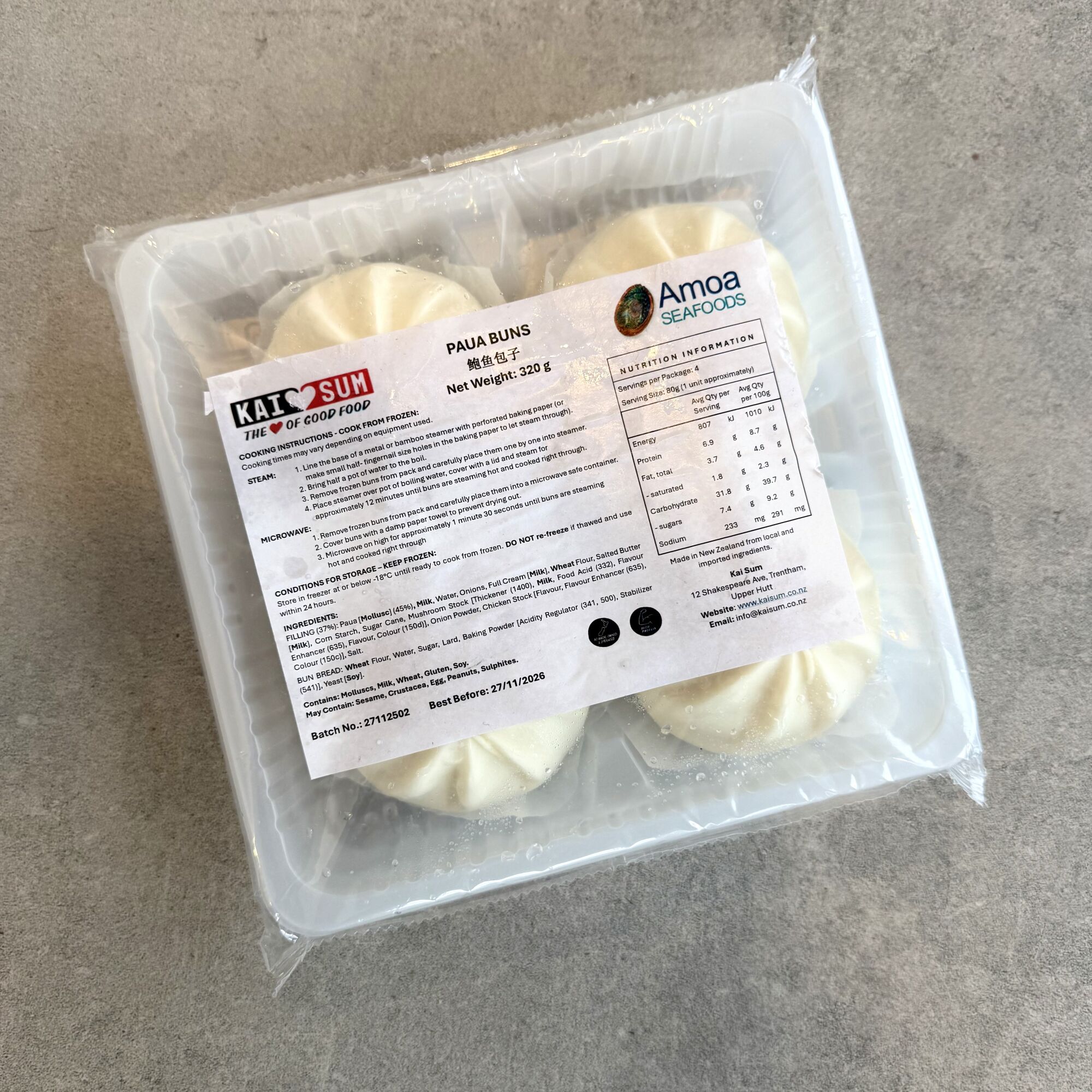 Cream Paua Buns
